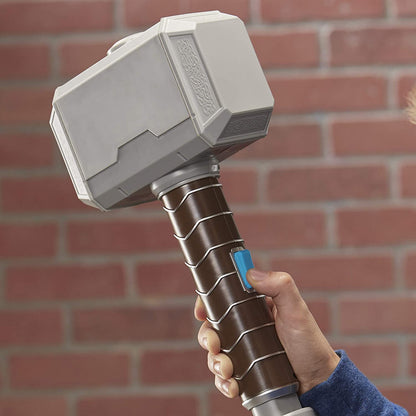 Avengers NERF Power Moves Marvel Thor Hammer Strike Hammer NERF Dart-Launching Toy for Kids Roleplay