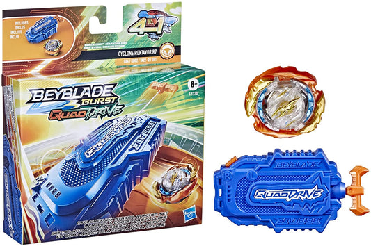 BEYBLADE Burst QuadDrive Cyclone Fury String Launcher Set -- Battle Game Set with String Launcher and Right-Spin Battling Top Toy