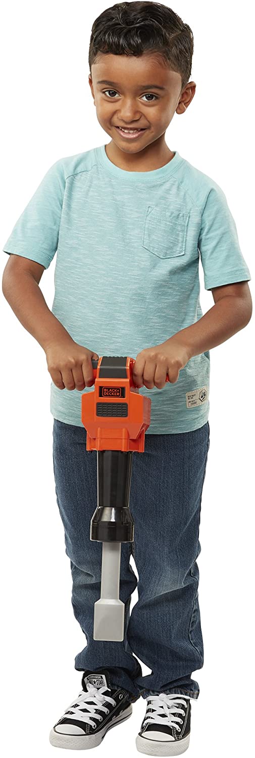 Kids Pretend Play Black Decker Outdoor Power Tools Assortment Includes Chainsaw Grass Trimmer Reciprocating Saw and Jackhammer