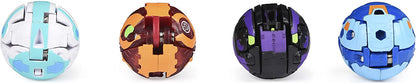 Bakugan Baku-Gear 4-Pack, Trox Ultra with Baku-Gear and Pegatrix Ultra, Collectible Action Figures