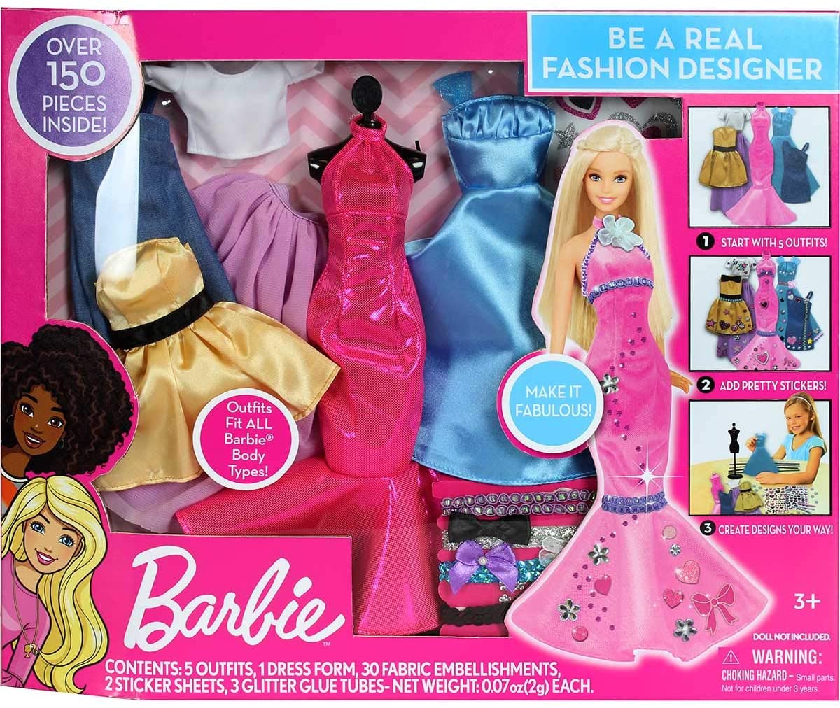 Barbie Be a Fashion Designer Doll Dress Up Kit – sunnytoysngifts.com