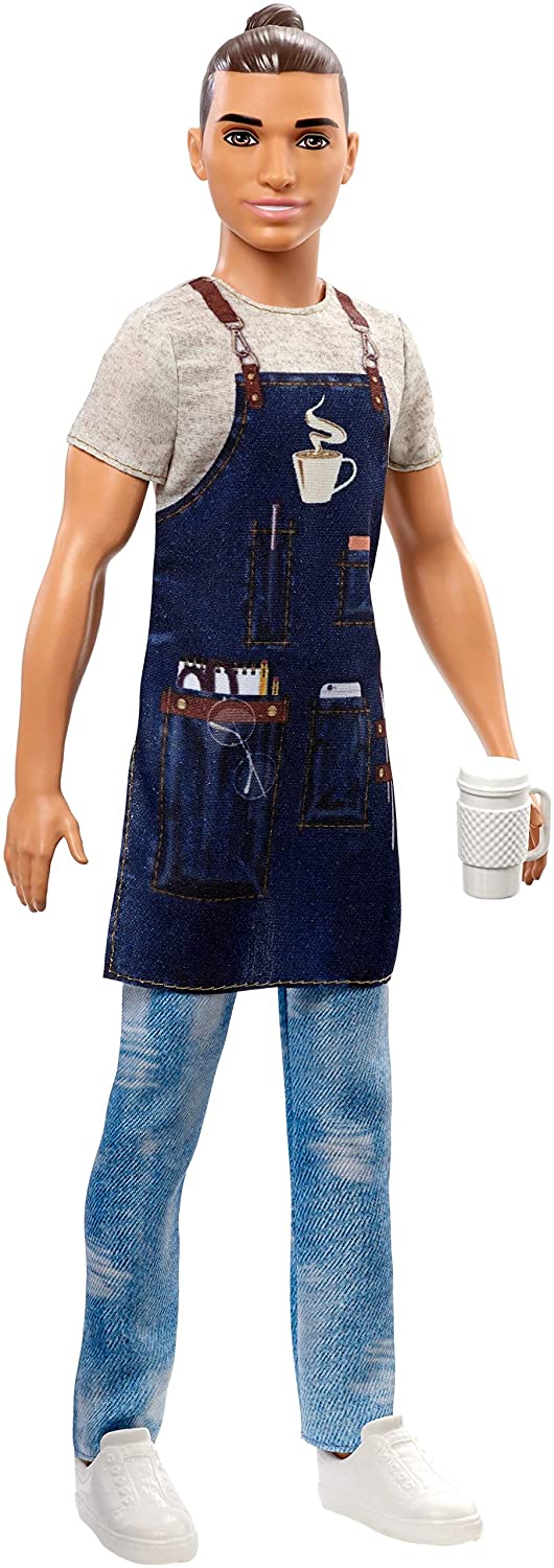 Barbie Ken Careers Barista Doll with Coffee Themed Accessories Regul sunnytoysngifts