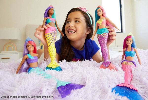 Barbie Dreamtopia Mermaid Doll, 12-inch, Teal and Purple Hair ...