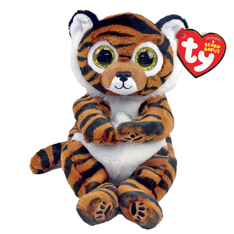 Ty : Beanie Babies - Clawdia the Black Striped Brown Tiger