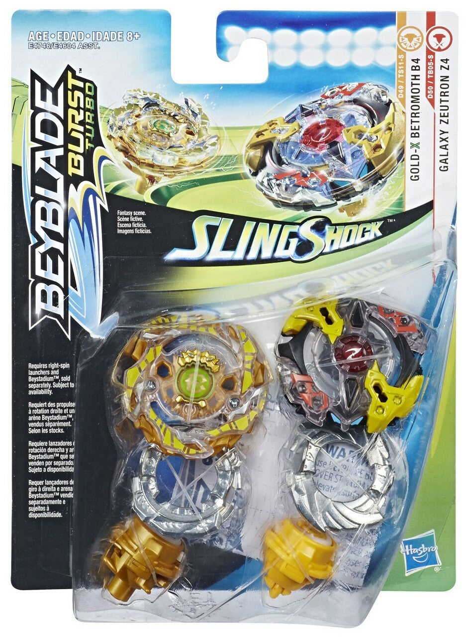 Beyblade Burst Turbo Slingshock Zeutron Z4 & Betromoth B4 Dual Pack