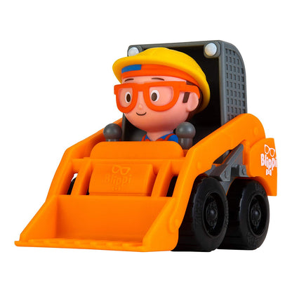 Blippi Monster Truck Mobile - Mini Vehicle with Freewheeling Features Including 2” Character Toy Figure and Cool Hydraulics