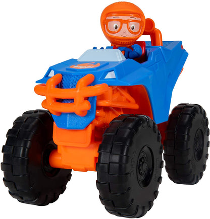 Blippi Monster Truck Mobile - Mini Vehicle with Freewheeling Features Including 2” Character Toy Figure and Cool Hydraulics