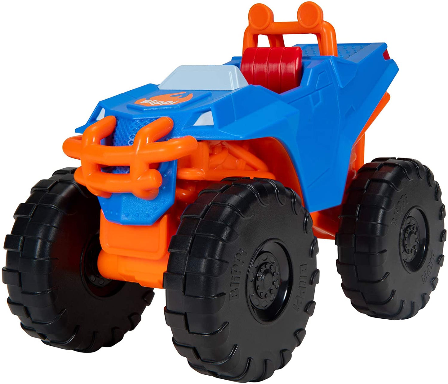 Blippi Monster Truck Mobile - Mini Vehicle with Freewheeling Features Including 2” Character Toy Figure and Cool Hydraulics