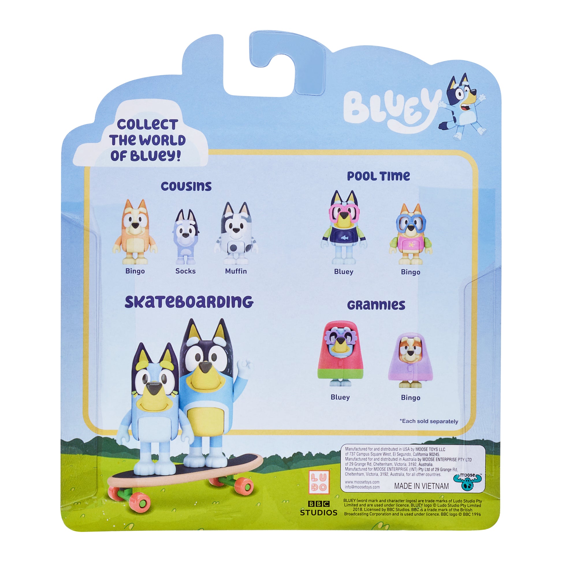 Bluey & Bandit (Dad) Mini Figure 2-Pack (Play Time)
