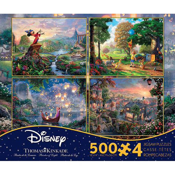 The Disney Collection 4 In 1 Multipack Jigsaw Puzzle Featuring Wizard ...