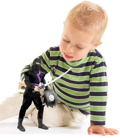 Click N' Play 12 Inch Ninja Action Figure Play Set With Accessories