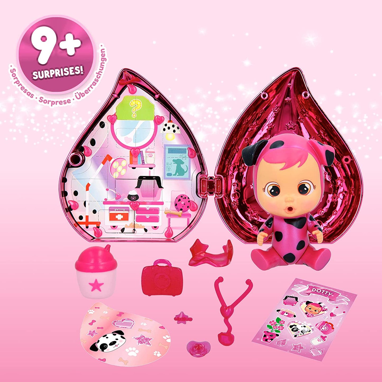 Cry Babies Magic Tears Pink Edition - Special Edition Series 8 Surprises, 8+ to Collect