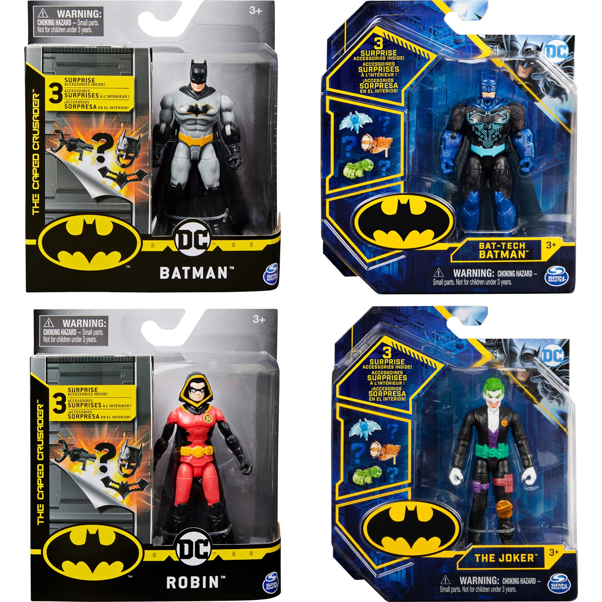 Batman 4-Inch Robin Action Figure with 3 Mystery Accessories, Mission 2