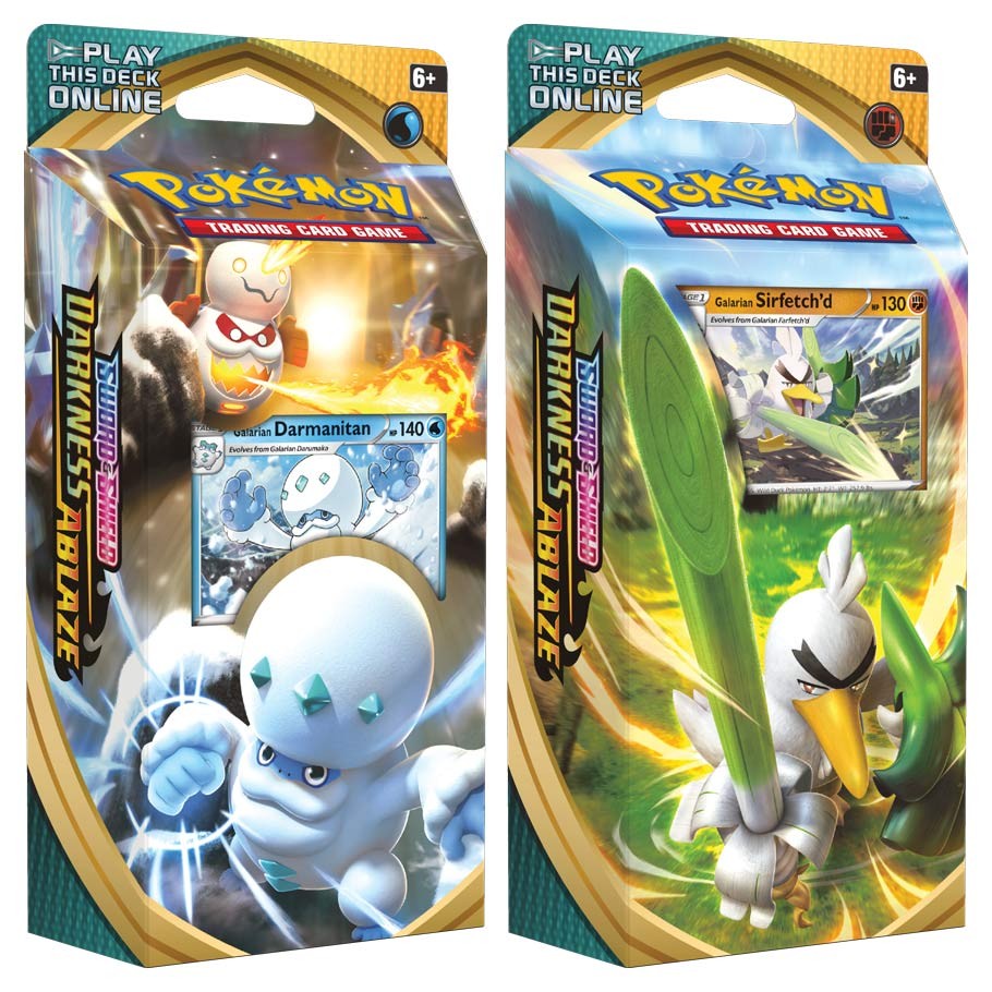 Pokemon Sword & Shield Darkness Ablaze Theme Deck Assortment: Galarian Sirfetch'd, Galarian Darmanitan