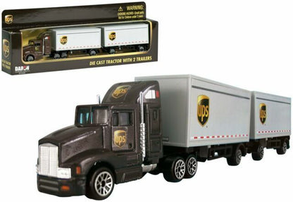 Daron UPS Die Cast Tractor with 2 Trailers