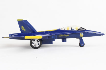 Daron F-A-18 Hornet Blue Angels Jet Toy with Pull Back Action