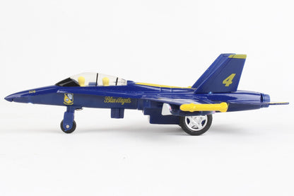 Daron F-A-18 Hornet Blue Angels Jet Toy with Pull Back Action