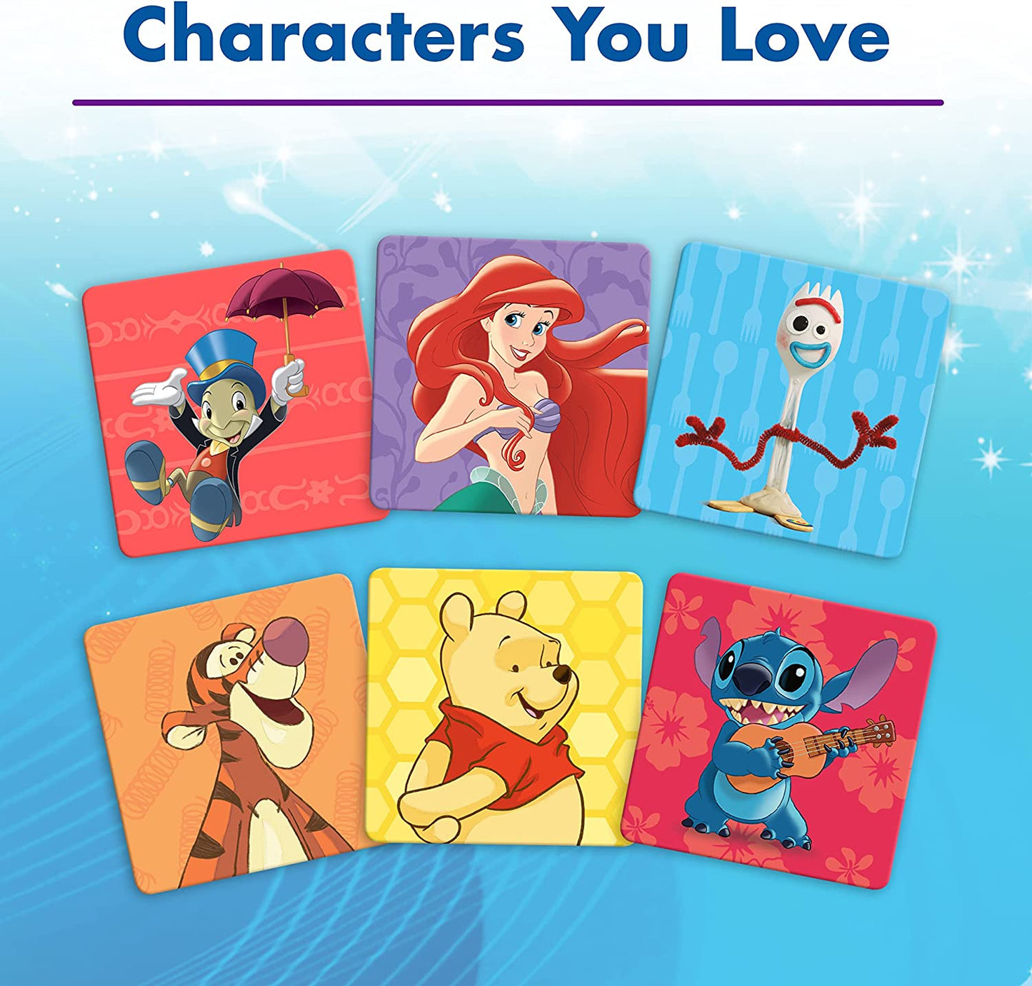 Disney Classic Characters Matching Game by Wonder Forge | A Fun & Fast Disney Memory Game for Kids | Mickey Mouse, Minnie Mouse, Donald Duck, and more , Blue