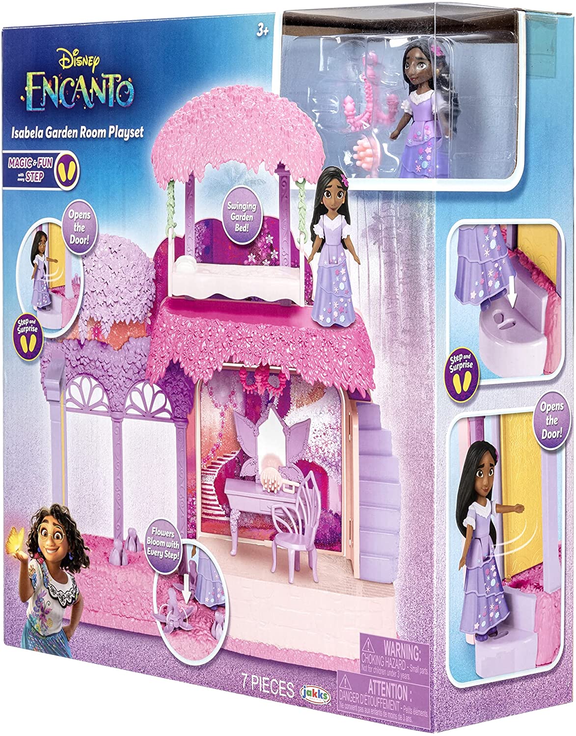 Disney Encanto Isabela's Garden Room Playset Includes Isabela Doll Figure - Flowers Bloom with Every Step!