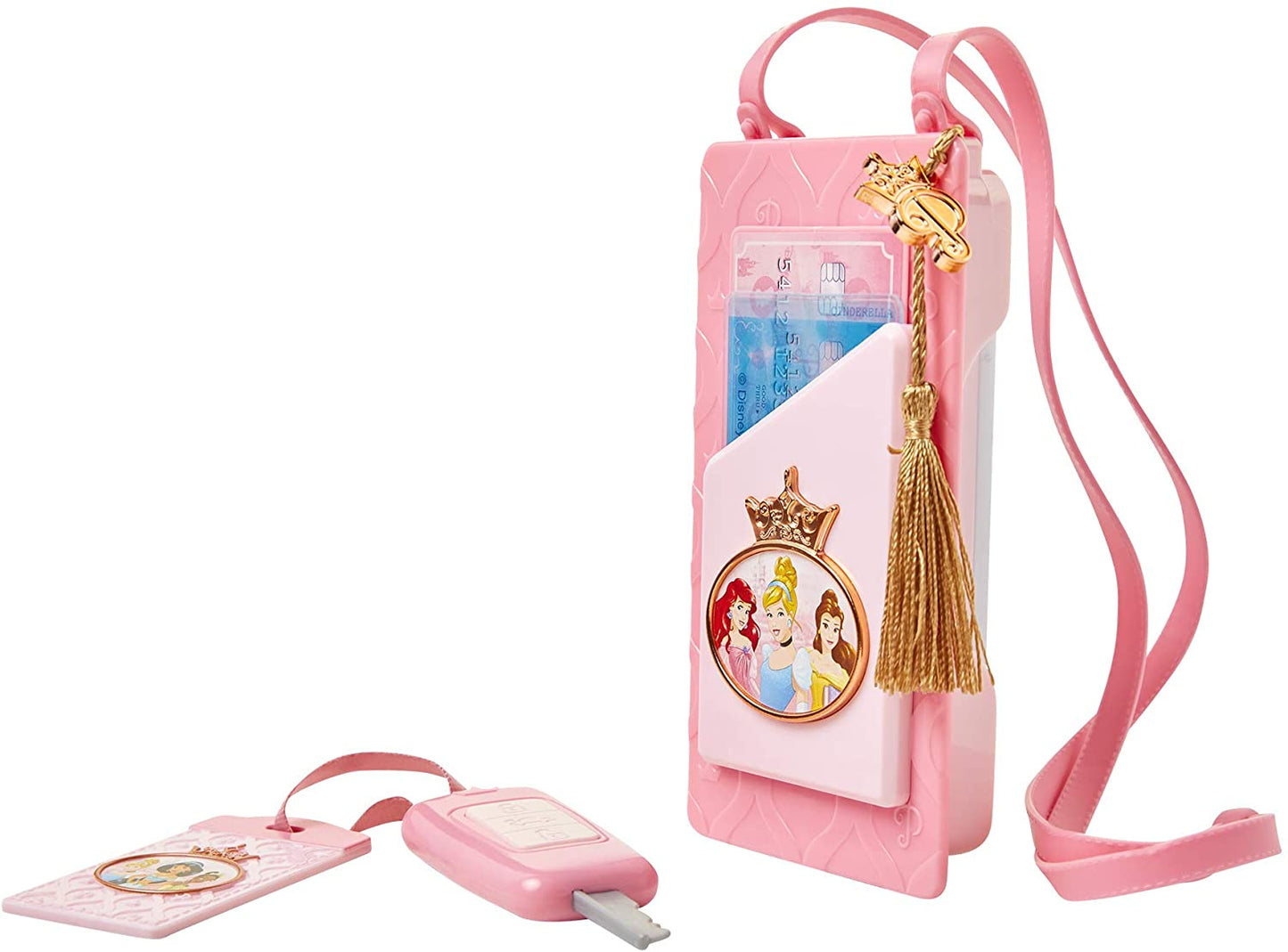 Disney Princess Style Collection On-The-Go Play Smartphone with Led Lights, Sounds & Cross Body Strap for Girls Ages 3+