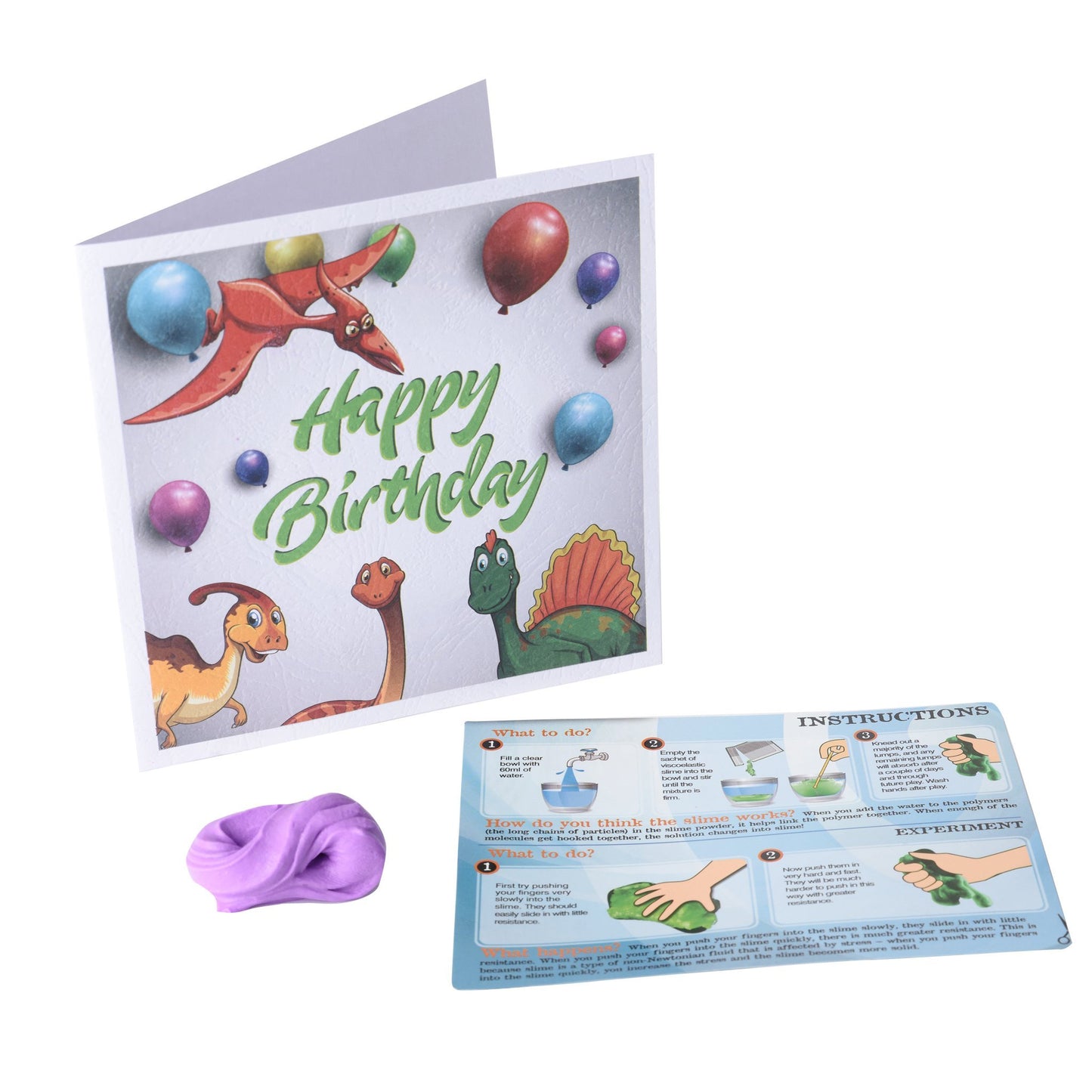 Dinosaur Heebie Jeebies Science Experiment Birthday Cards