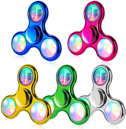 Fidget Spinner Toy LED Lights Spinner Fidget Toys for Adults and Kids (1 Random Color Pick)