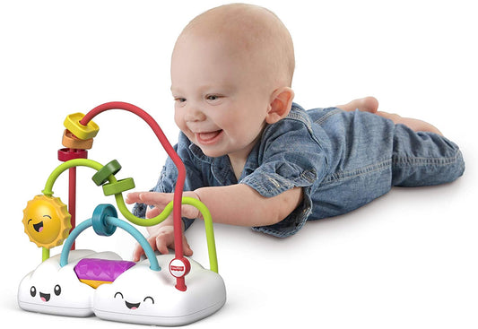 Fisher-Price Chasing Rainbows Bead Maze - Spin The Sun, Hear Exciting Clicking Sounds!