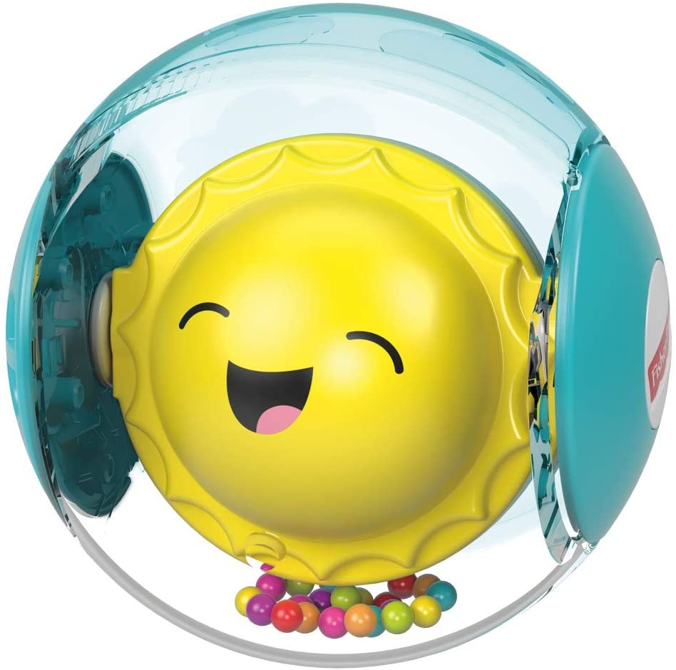 Fisher Price Hello Sunshine Rattle Ball 2 ways to play Little ones can shake rattle and crawl along