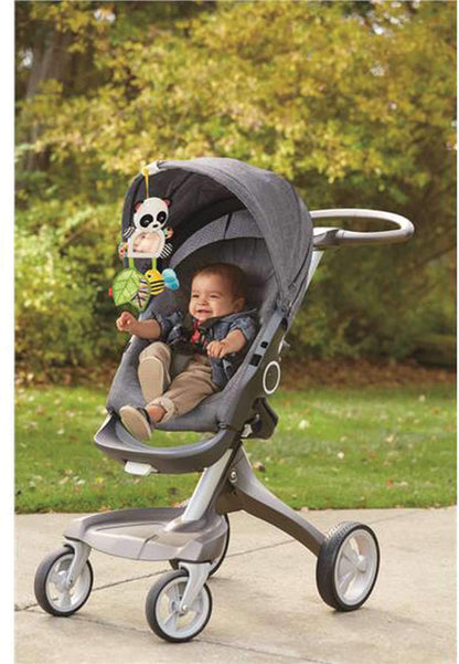 Fisher-Price On-The-Go Panda Mirror, Easily Attaches: Stroller, Diaper Bag