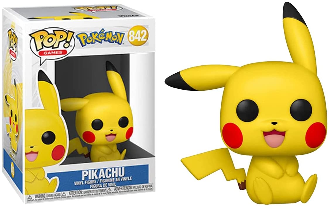 Funko Pop! Games: Pokemon - Pikachu (Sitting), 3.75 inches