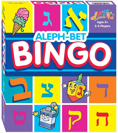 Jewish Hebrew Aleph Bet Bingo Game, 2-4 Players 3+