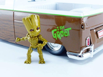 Jada Toys Marvel Guardians of The Galaxy Groot & 1963 Volkswagen Bus Pickup 1:24 die-cast Vehicle with Figure (31202)