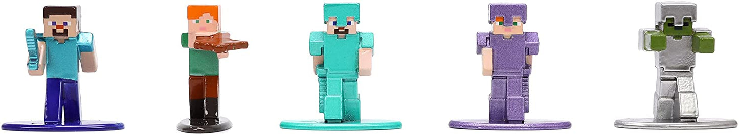 Jada Toys Minecraft 1.65 INCH Die-cast Metal Collectible Figurine 20-Pack Wave 6, Toys for Kids and Adults