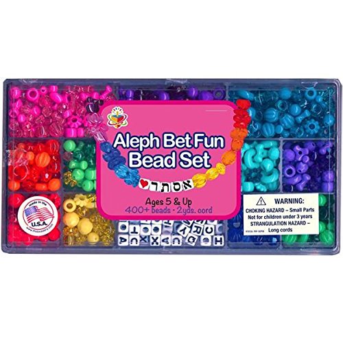 Multi Bead Set Includes Aleph Bet 400+ Beads, Kids 3+