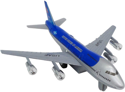 Die Cast Metal Passenger or Cargo Jumbo Jet - Pullback Airplanes Toys - Opening Doors Collection Planes , Assorted Colors 1Pcs