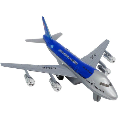 Die Cast Metal Passenger or Cargo Jumbo Jet - Pullback Airplanes Toys - Opening Doors Collection Planes , Assorted Colors 1Pcs