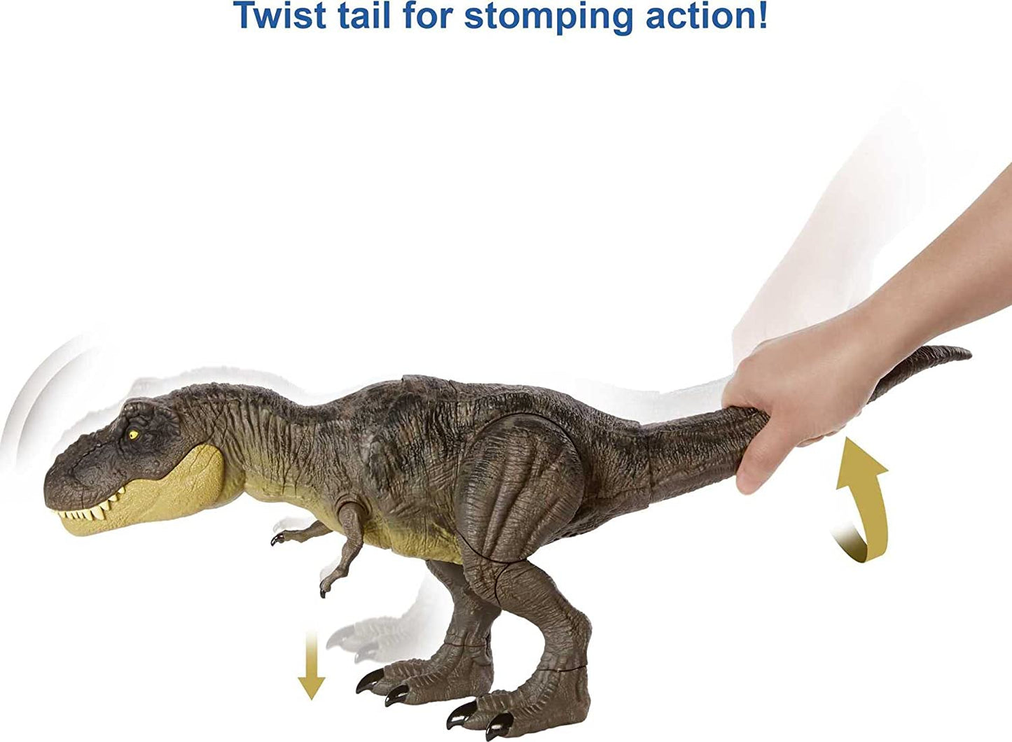 Jurassic World Tyrannosaurus Rex Figure Camp Cretaceous Dinosaur Escape Toy with Movements, Movable Joints, Authentic Deco