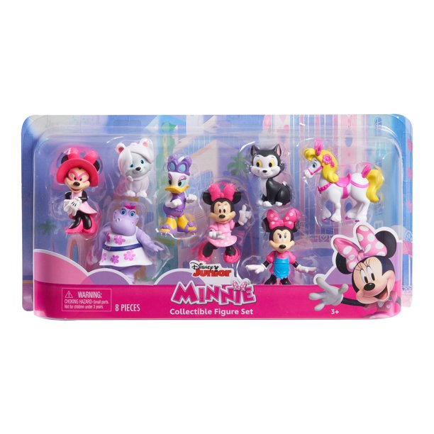 Just Play 8-Piece Collectible Figure Set, Preschool Ages 3 up Assortment: Minnie Mouse, Barbie Pets, Ryan's World