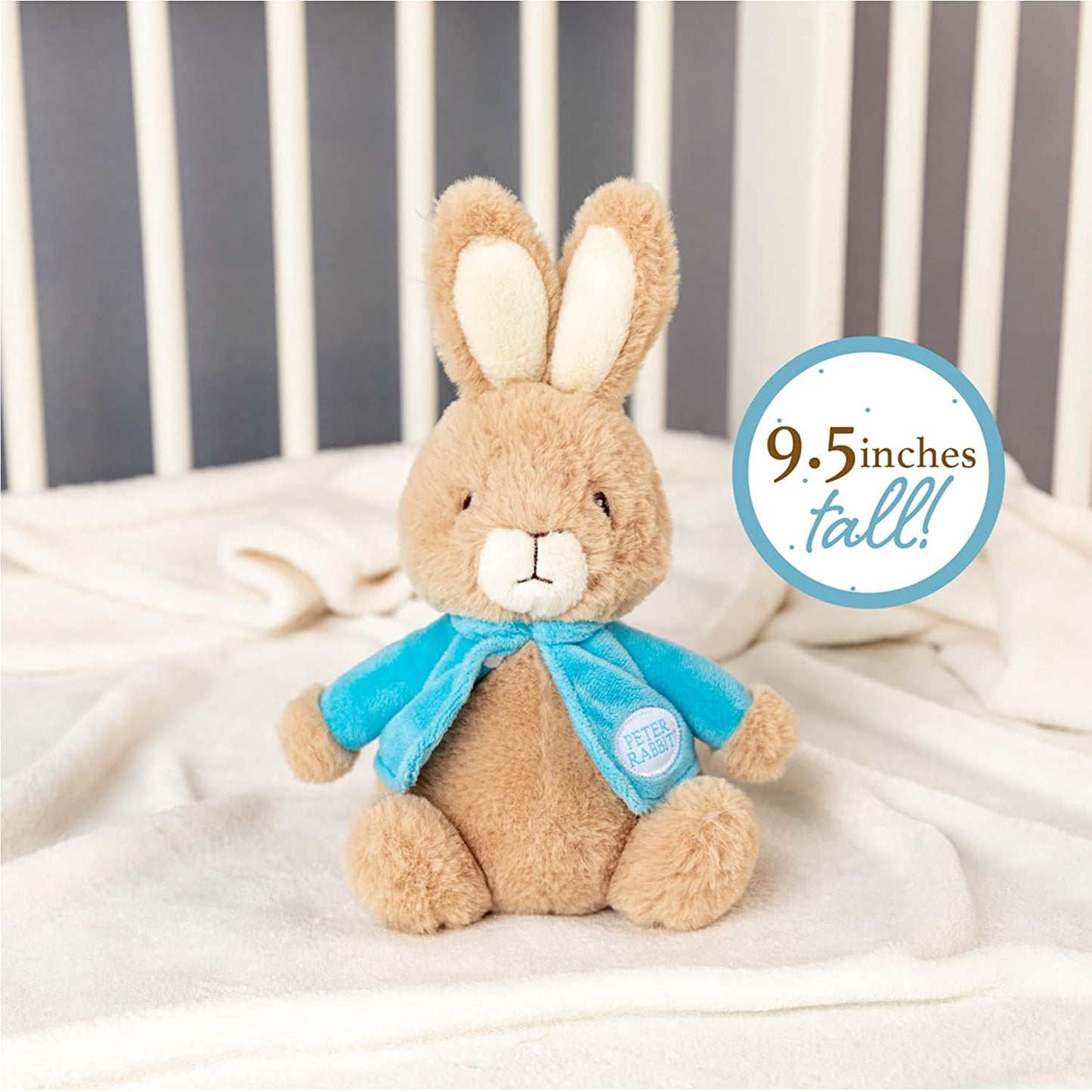 KIDS PREFERRED Peter Rabbit Stuffed Animal Baby Plush Bunny, 9.5 Inches