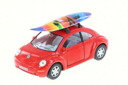 Miami FL Die-Cast New 1967 VW Classical Beetle Vehicle With Surfboard - Great Miami Gift (1Pcs)