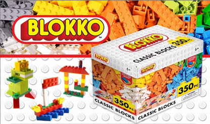 Blokko Classic Building Blocks for Kids (350-Piece Set)