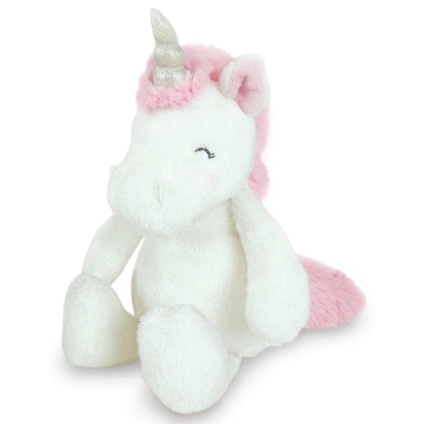 Carters Unicorn Plush White Pink Silver Horn - Baby Girl Stuffed Anima –