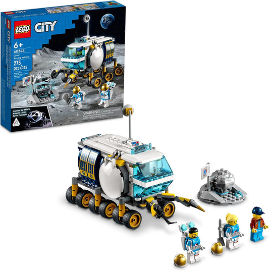 LEGO City Lunar Roving Vehicle 60348 Building Kit; Space Toy for Kids Aged 6 and Up; Includes a Planet Rover, Moon Meteorite Setting