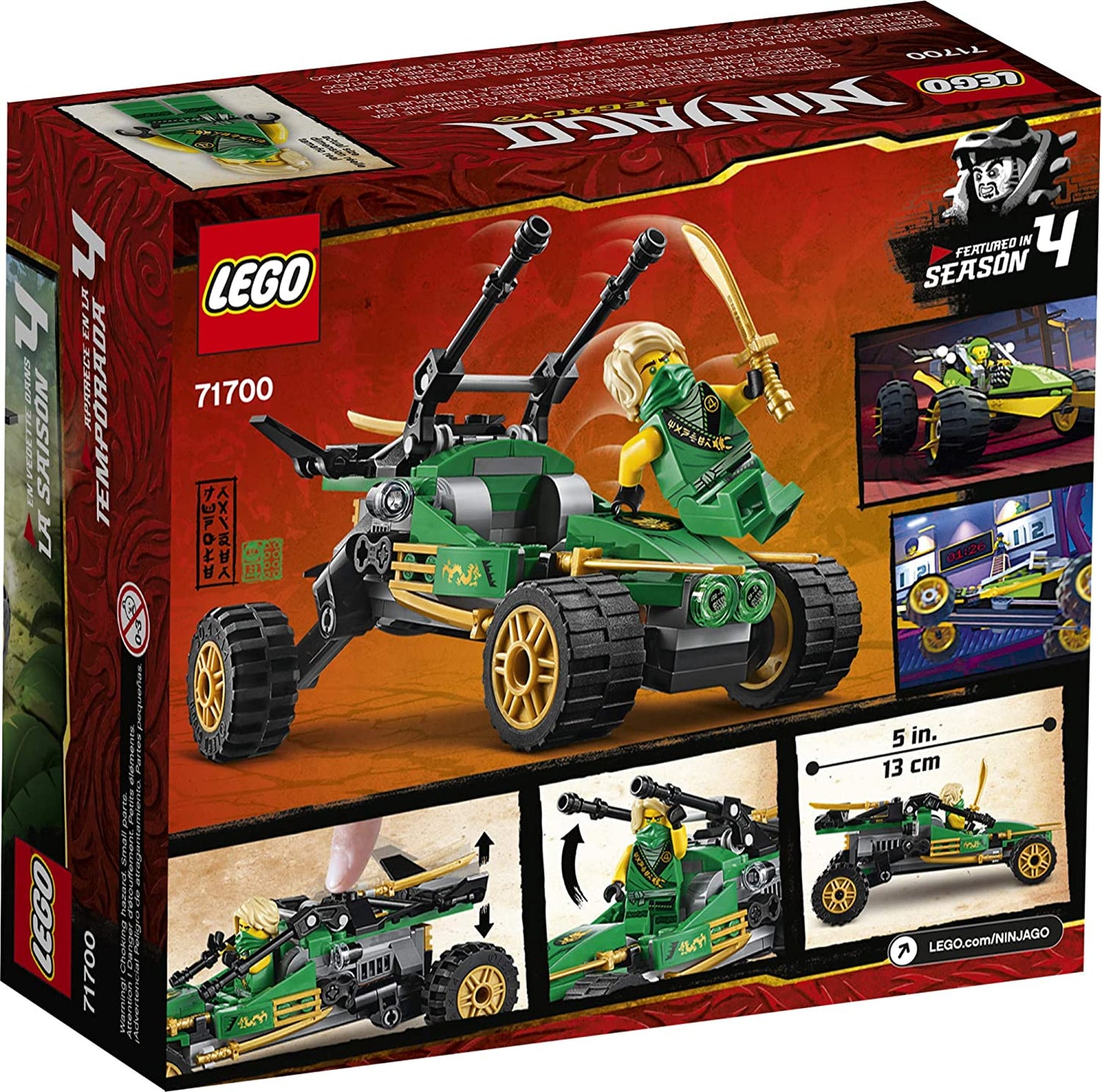 LEGO NINJAGO Legacy Jungle Raider 71700 Toy Buggy Building Kit, New 2020 (127 Pieces)