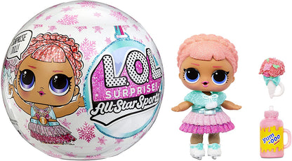 LOL Surprise All-Star Sports Series 5 Winter Games Sparkly Collectible Doll with 8 Surprises, Mix & Match Accessories