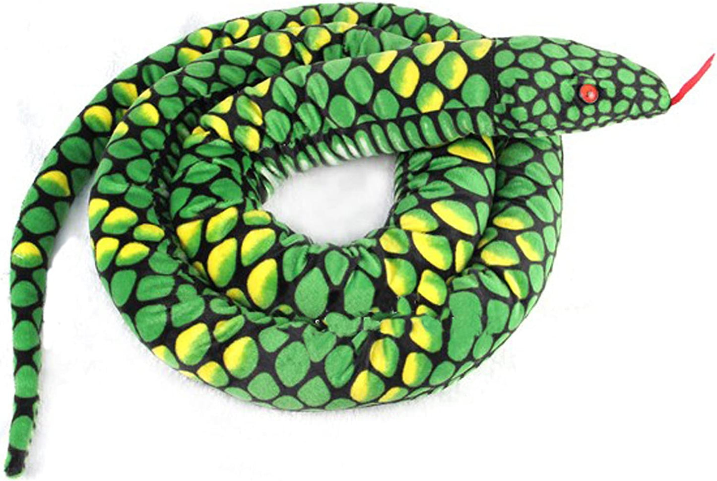 Snake Stuffed Animal Plush Giant Anaconda Realistic Kids Toys Green 67 Inches