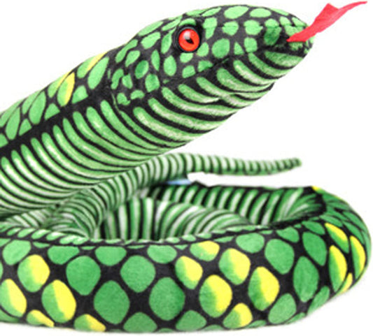 Snake Stuffed Animal Plush Giant Anaconda Realistic Kids Toys Green 67 Inches