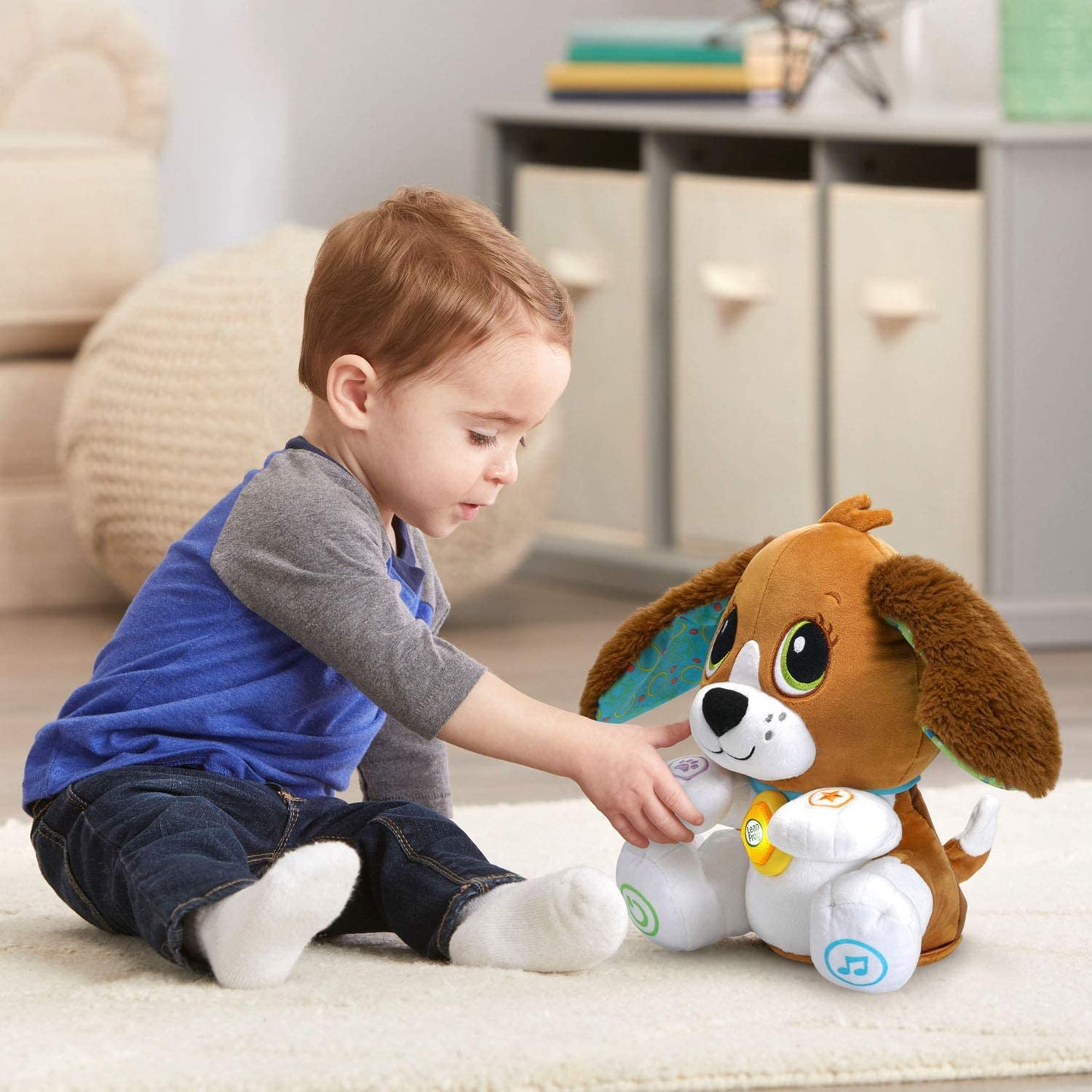 LeapFrog Speak and Learn Puppy - Baby Plush Toy With Sound and Lights