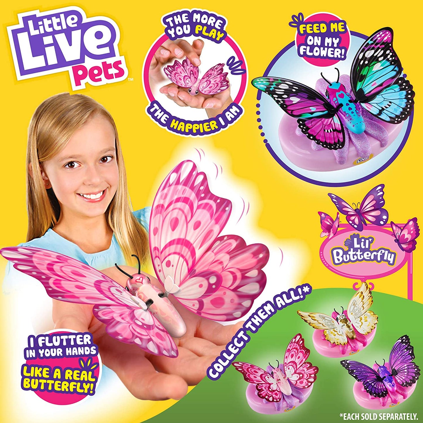 Little Live Pets Lil Butterfly Pretend Play Toy - Styles May Vary