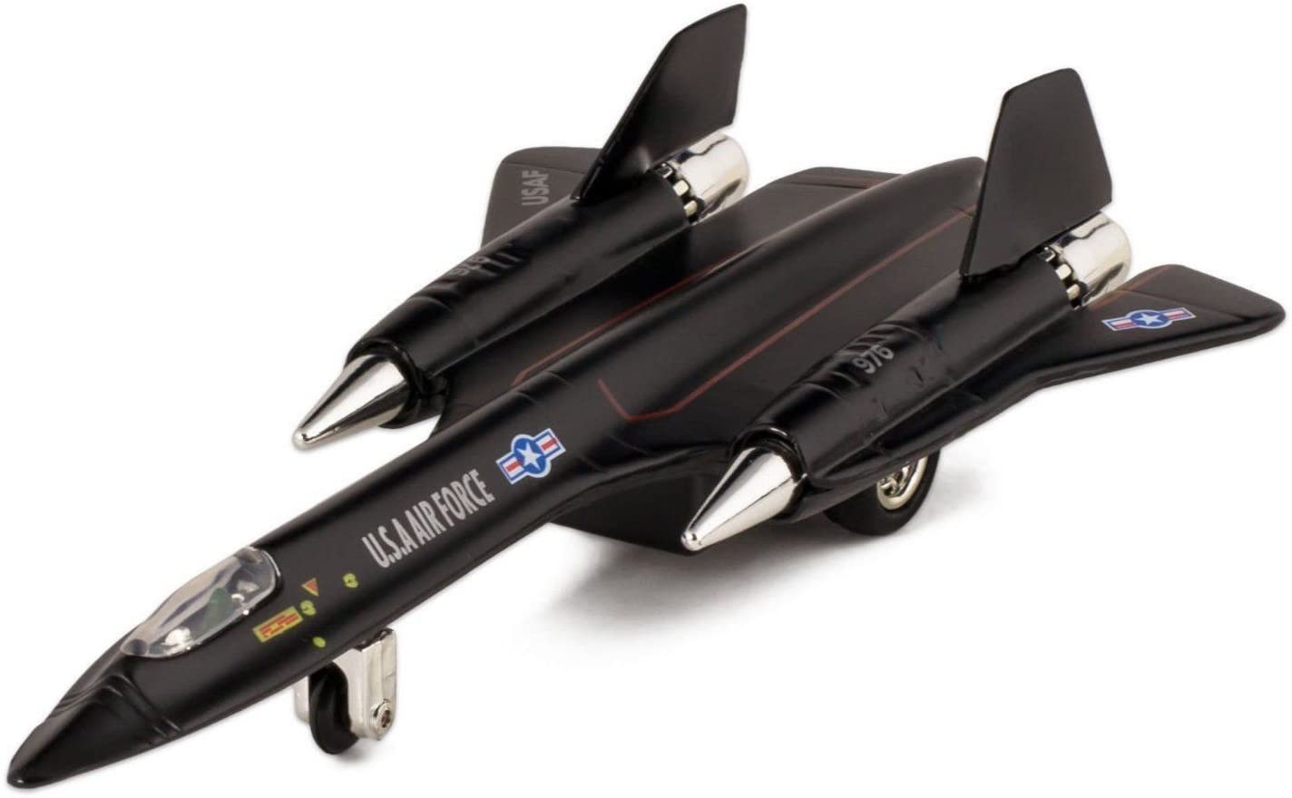 Daron Lockheed USAF SR-71 Blackbird Recon Airplane 8 inches Limited Diecast Military Aircraft